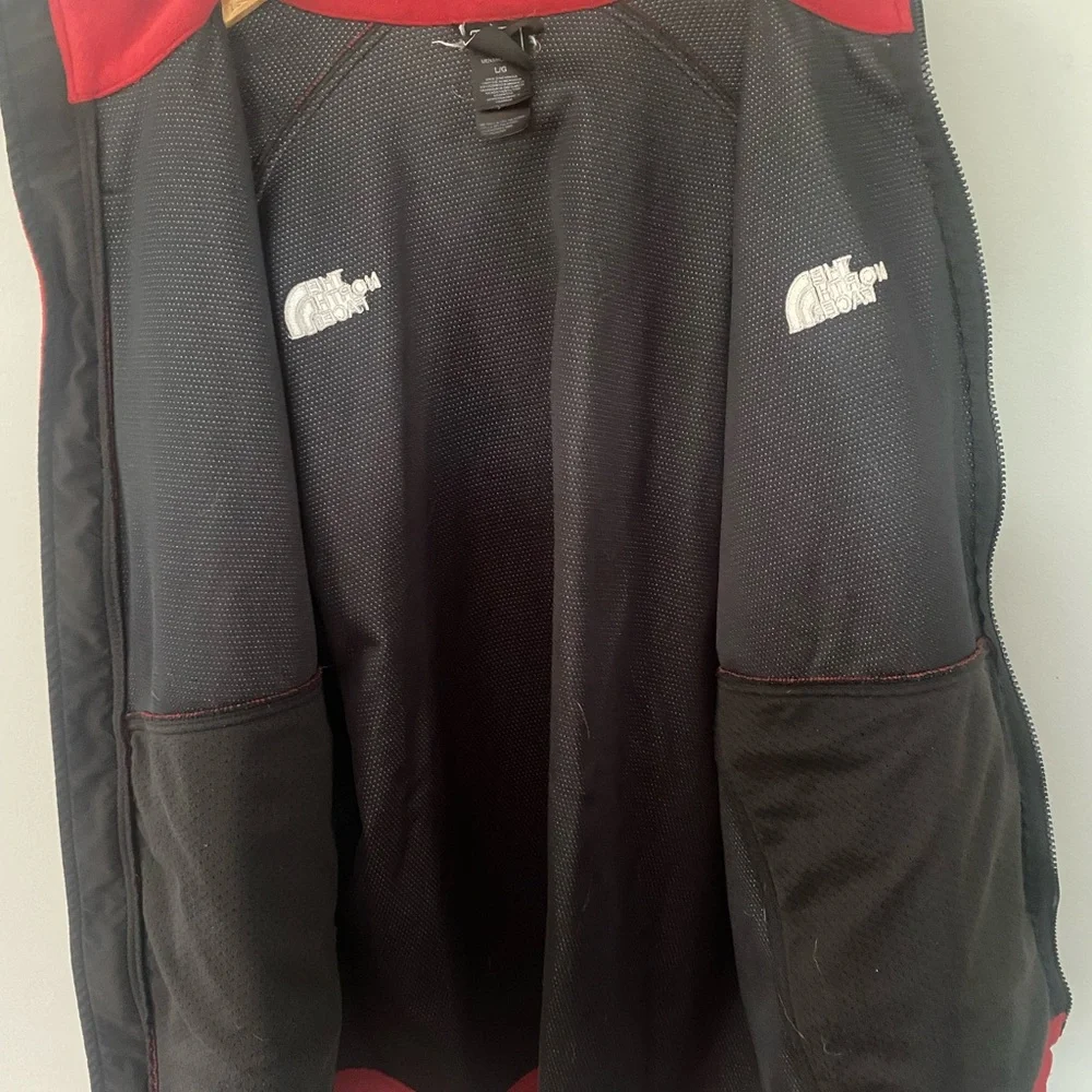 The North Face Vibrant Red Fleece Soft Shell‎ jacket men’s size large